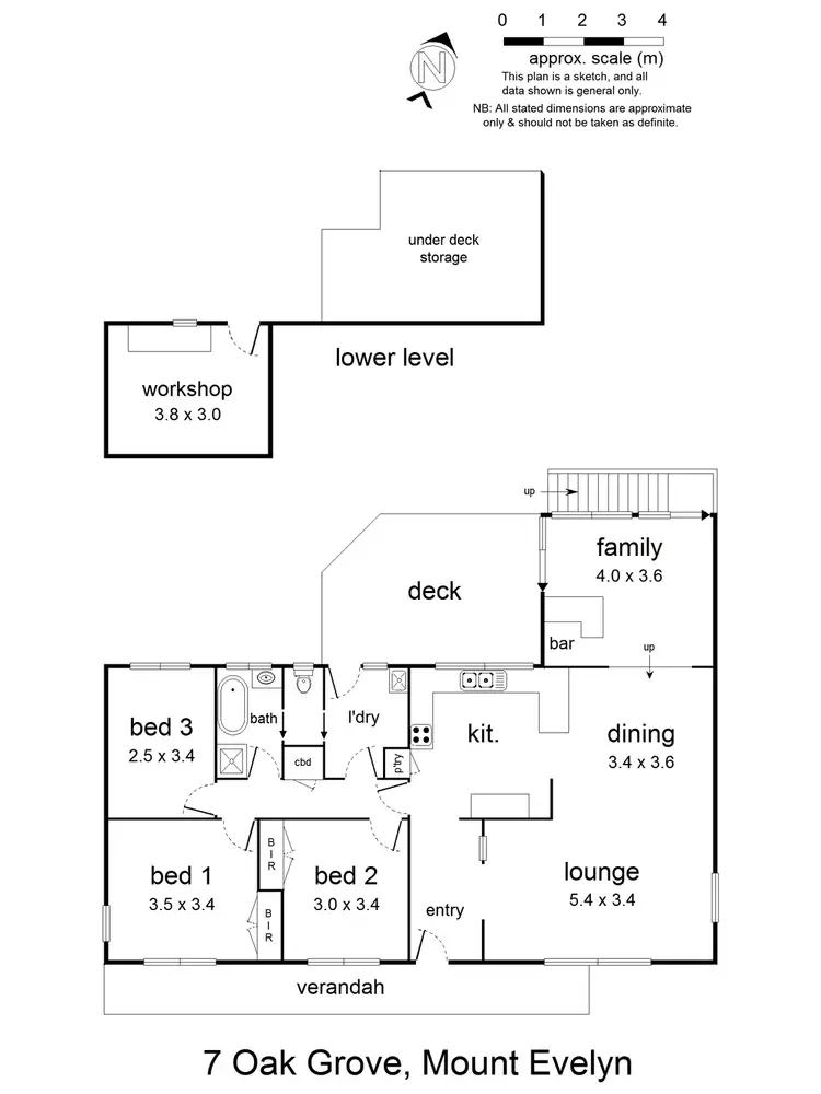 Floorplan of Homely house listing, 7 Oak Grove, Mount Evelyn VIC 3796