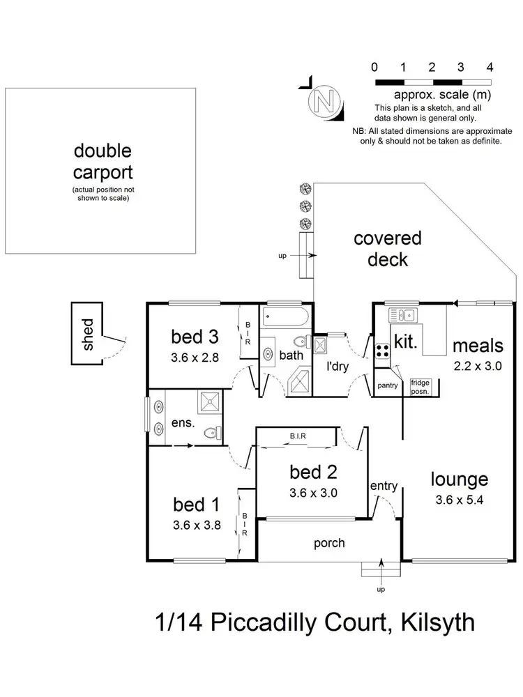 Floorplan of Homely unit listing, 1/14 Piccadilly Court, Kilsyth VIC 3137