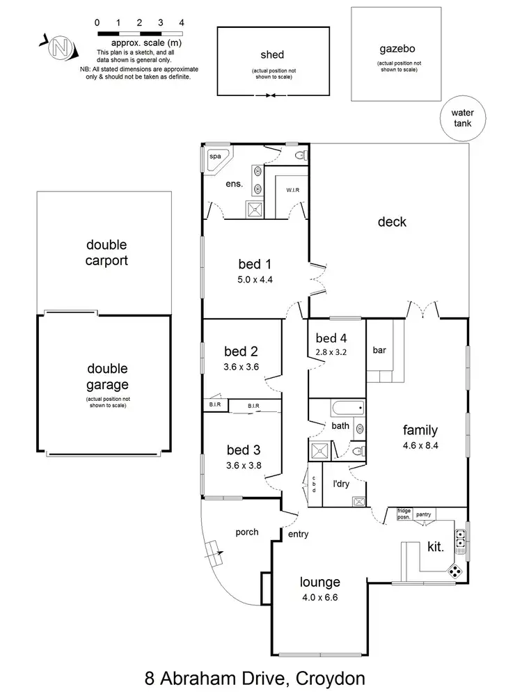 Floorplan of Homely house listing, 8 Abraham Drive, Croydon VIC 3136