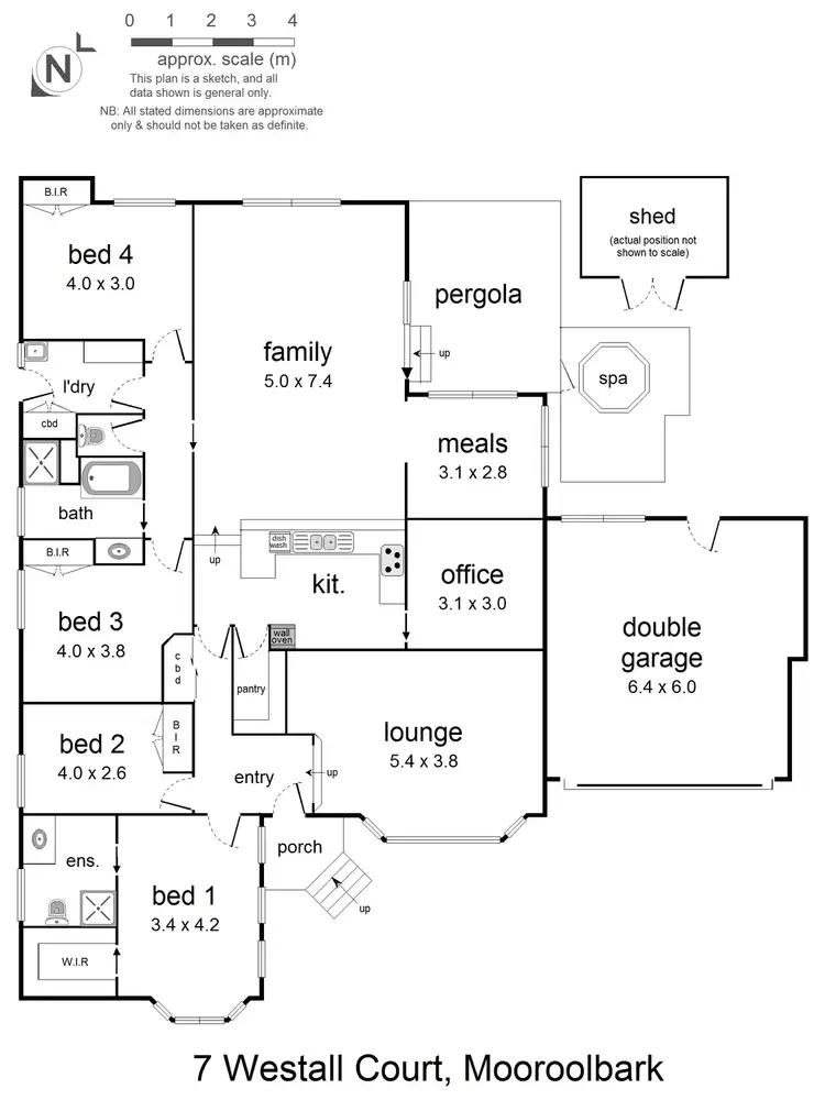 Floorplan of Homely house listing, 7 Westall Court, Mooroolbark VIC 3138