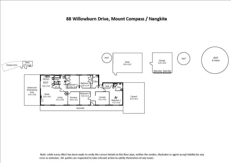 Floorplan of Homely rural property listing, 88 Willowburn Drive, Mount Compass SA 5210