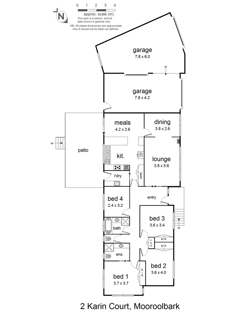 Floorplan of Homely house listing, 2 Karin Court, Mooroolbark VIC 3138
