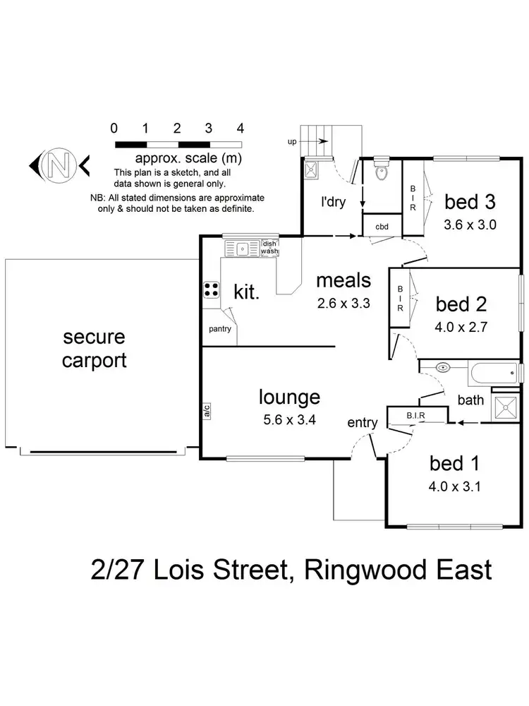 Floorplan of Homely unit listing, 2/27 Lois Street, Ringwood East VIC 3135