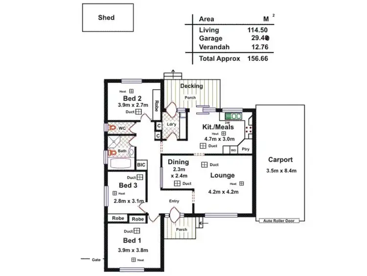 Floorplan of Homely house listing, 11 Jirra Place, Modbury North SA 5092