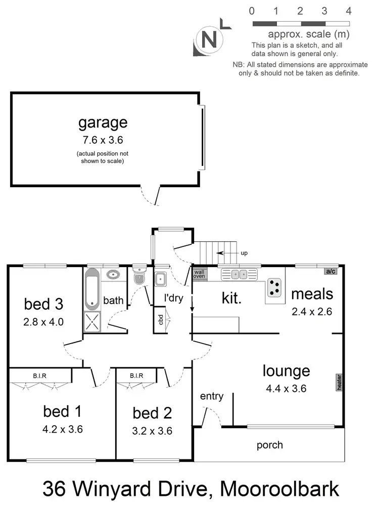 Floorplan of Homely house listing, 36 Winyard Drive, Mooroolbark VIC 3138