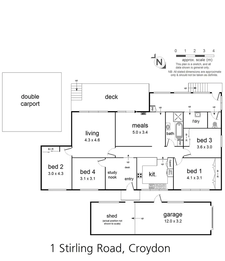 Floorplan of Homely house listing, 1 Stirling Road, Croydon VIC 3136