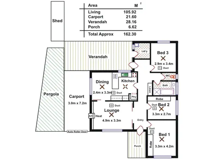 Floorplan of Homely house listing, 6 Walnut Street, Parafield Gardens SA 5107