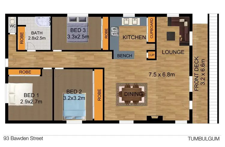 Floorplan of Homely house listing, 93 Bawden Street, Tumbulgum NSW 2490