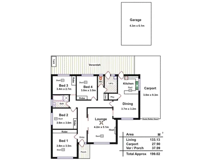 Floorplan of Homely house listing, 39 Campbell Drive, Para Hills SA 5096