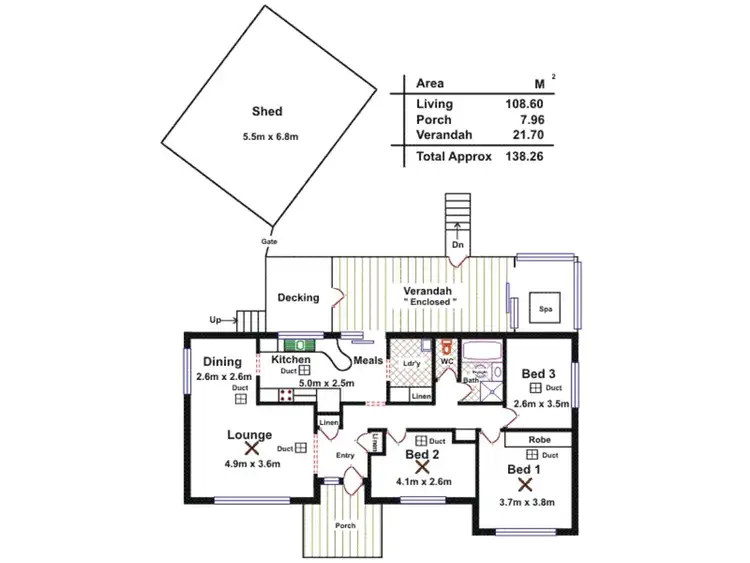 Floorplan of Homely house listing, 2 Karma Close, Modbury North SA 5092