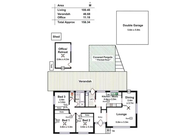 Floorplan of Homely house listing, 48 Warrandee Drive, Modbury North SA 5092