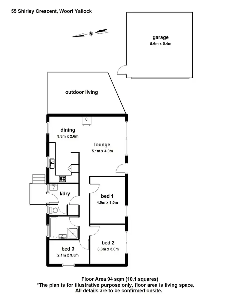 Floorplan of Homely house listing, 55 Shirley Crescent, Woori Yallock VIC 3139
