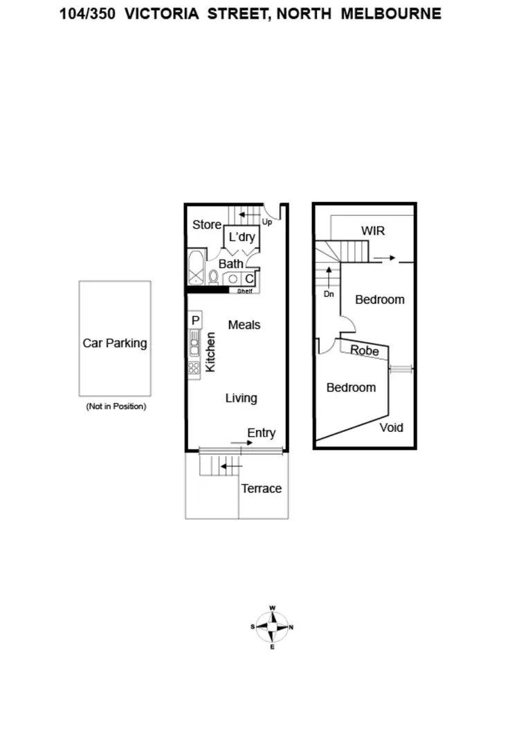Floorplan of Homely apartment listing, 104/350 Victoria Street, North Melbourne VIC 3051