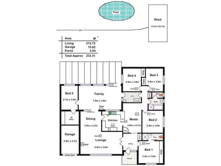 Floorplan of Homely house listing, 4 De Sassenay Crescent, Modbury Heights SA 5092