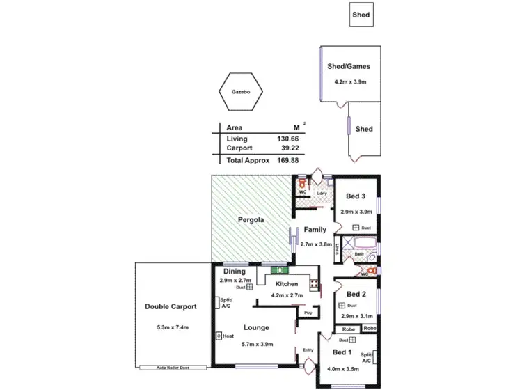 Floorplan of Homely house listing, 23 Von Braun Crescent, Modbury North SA 5092