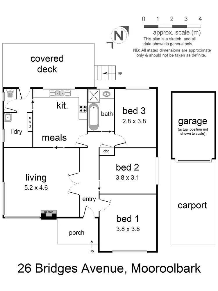 Floorplan of Homely house listing, 26 Bridges Avenue, Mooroolbark VIC 3138