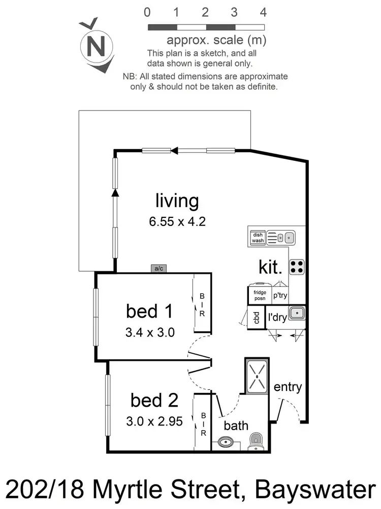 Floorplan of Homely apartment listing, 202/18 Myrtle Street, Bayswater VIC 3153