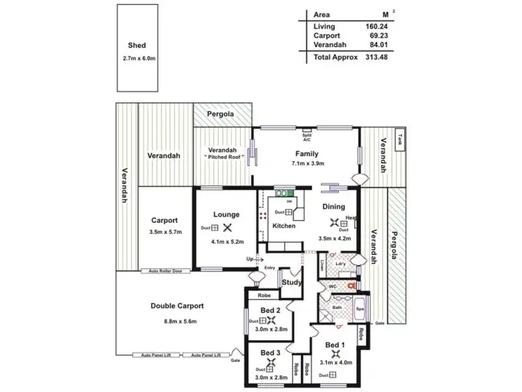 Floorplan of Homely house listing, 218 Kelly Road, Modbury Heights SA 5092