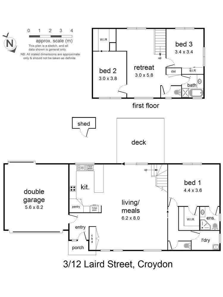 Floorplan of Homely unit listing, 3/12 Laird Street, Croydon VIC 3136