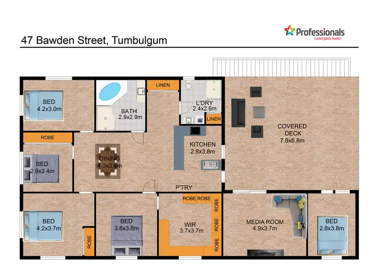 Floorplan of Homely house listing, 47-49 Bawden Street, Tumbulgum NSW 2490