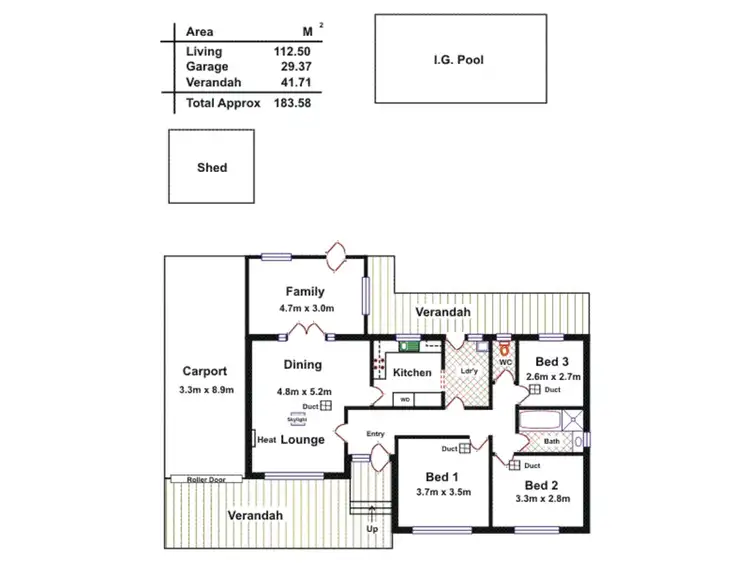 Floorplan of Homely house listing, 7 Corroboree Road, Modbury North SA 5092