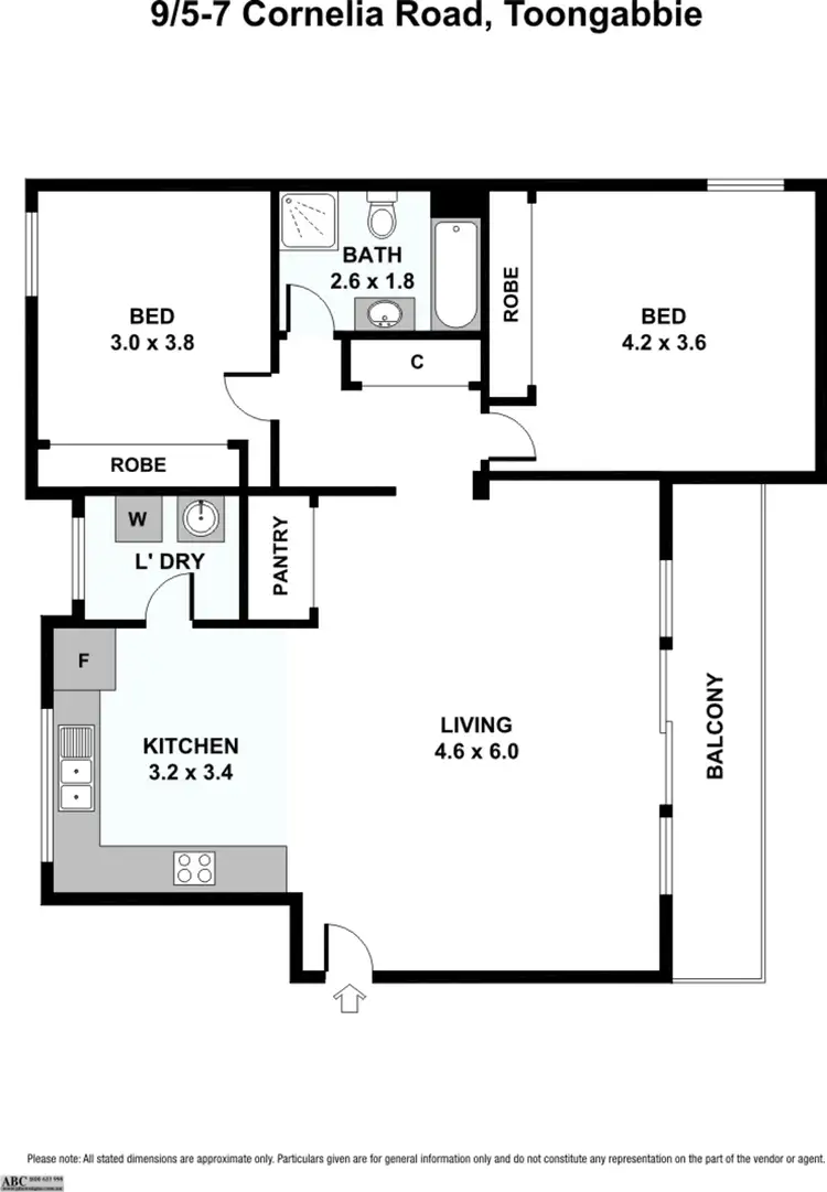 Floorplan of Homely unit listing, 9/5-7 Cornelia Road, Toongabbie NSW 2146