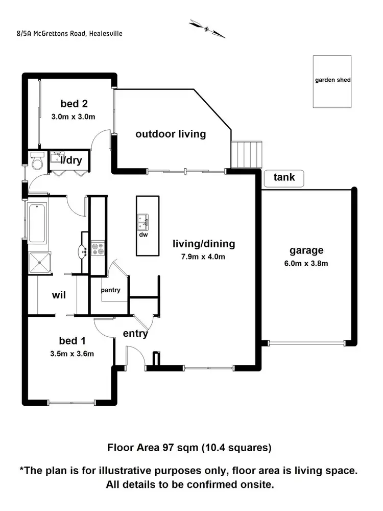 Floorplan of Homely house listing, 8/5A McGrettons Road, Healesville VIC 3777