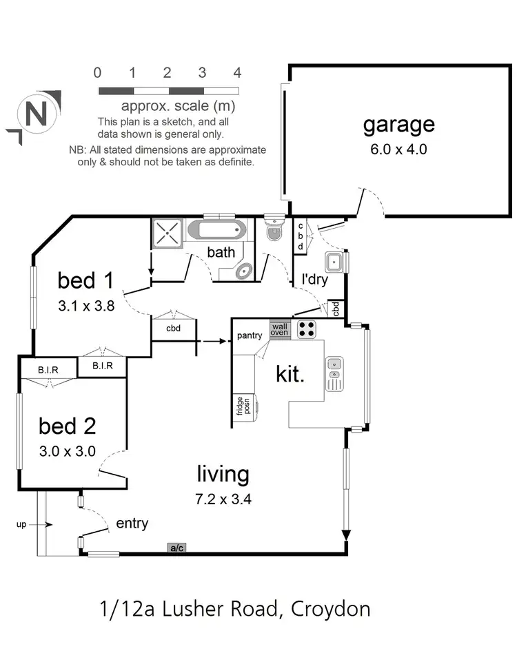 Floorplan of Homely unit listing, 1/12a Lusher Road, Croydon VIC 3136