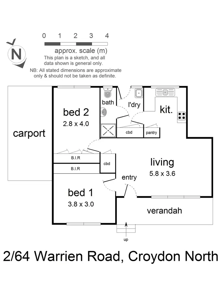 Floorplan of Homely unit listing, 2/64 Warrien Road, Croydon VIC 3136
