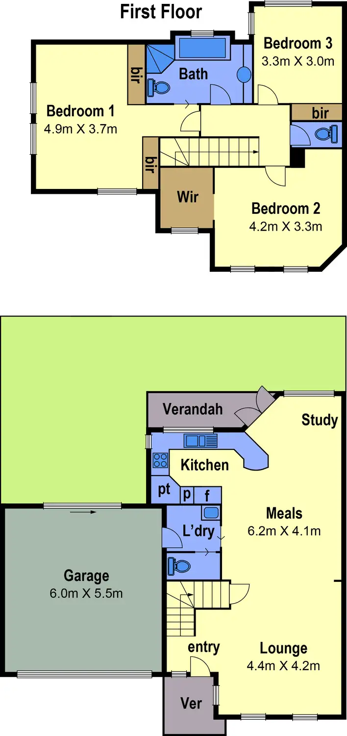 Floorplan of Homely townhouse listing, 2/45 Wentworth Drive, Taylors Lakes VIC 3038