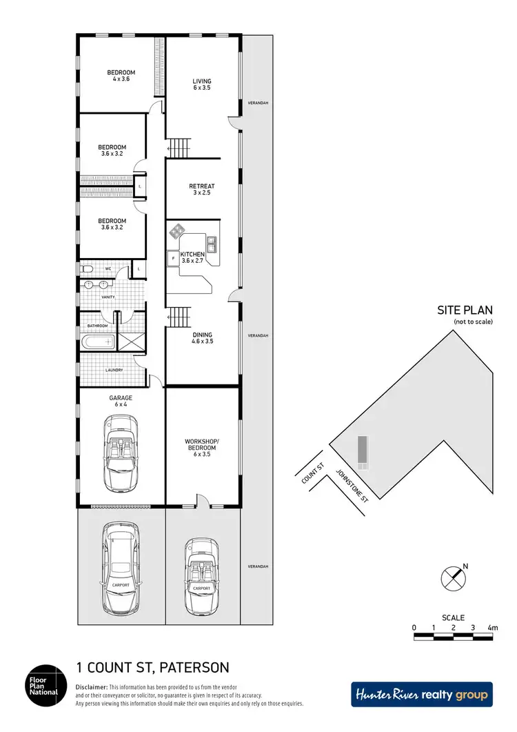 Floorplan of Homely rural property listing, 1 Count Street, Paterson NSW 2421