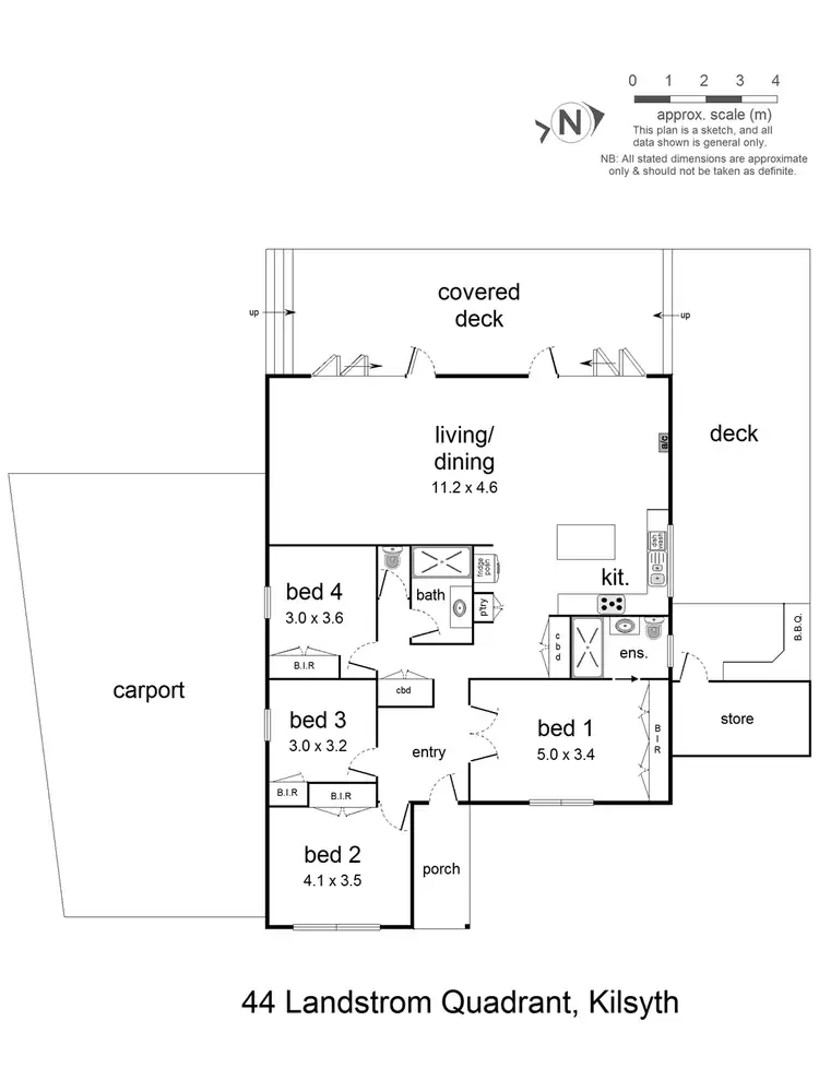 Floorplan of Homely house listing, 44 Landstrom Quadrant, Kilsyth VIC 3137