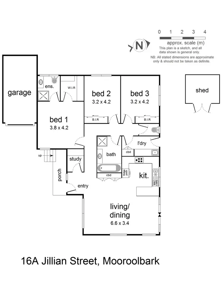 Floorplan of Homely unit listing, 16a Jillian Street, Mooroolbark VIC 3138
