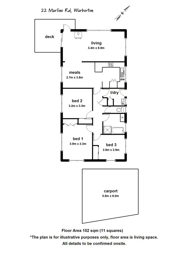 Floorplan of Homely house listing, 22 Marlino Avenue, Warburton VIC 3799