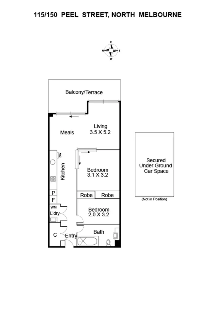 Floorplan of Homely apartment listing, 115/150 Peel Street, North Melbourne VIC 3051