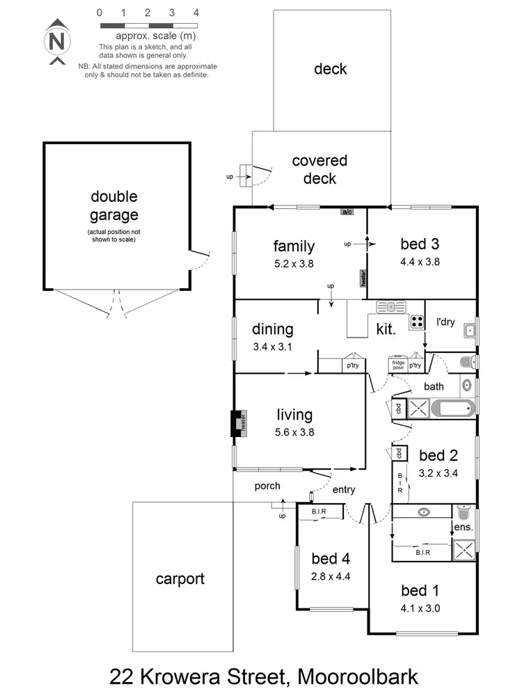 Floorplan of Homely house listing, 22 Krowera Street, Mooroolbark VIC 3138