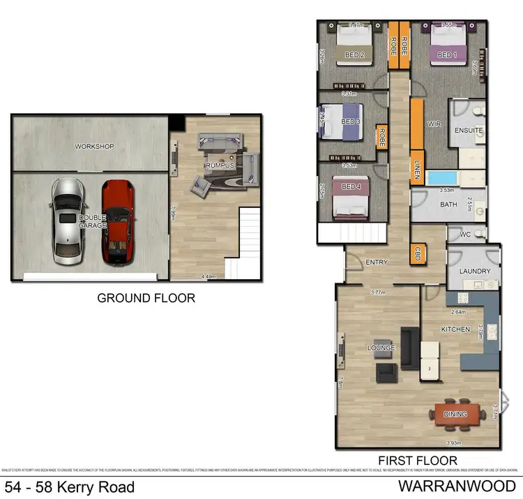 Floorplan of Homely house listing, 54-58 Kerry Road, Warranwood VIC 3134