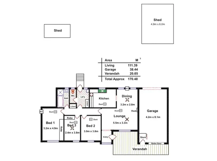 Floorplan of Homely house listing, 48 Dulkara Road, Ingle Farm SA 5098