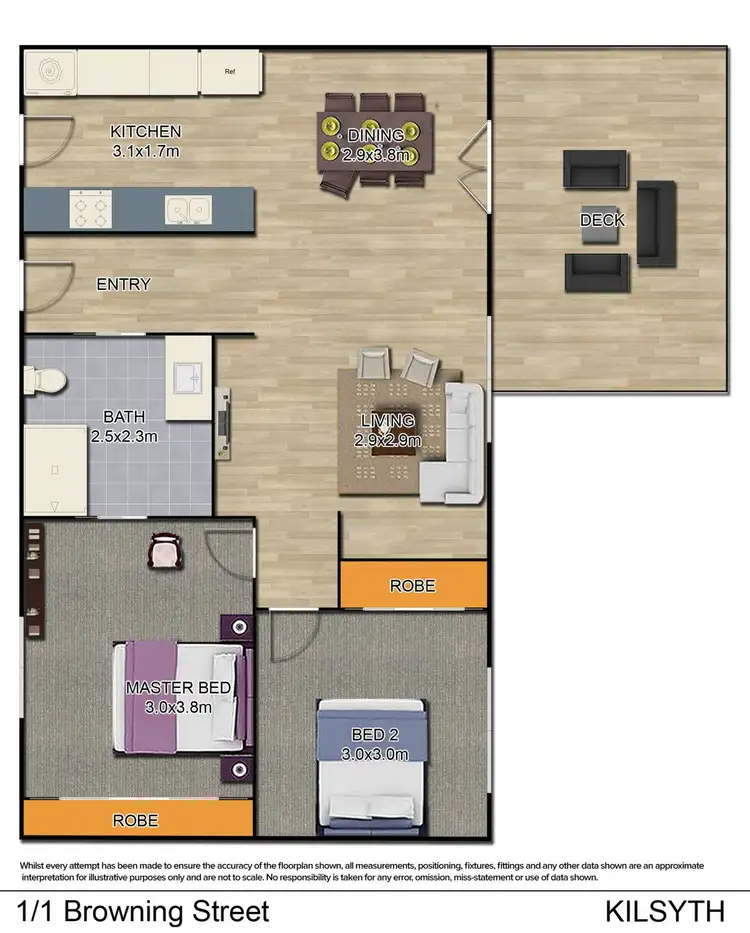 Floorplan of Homely house listing, 1 Browning Street, Kilsyth VIC 3137