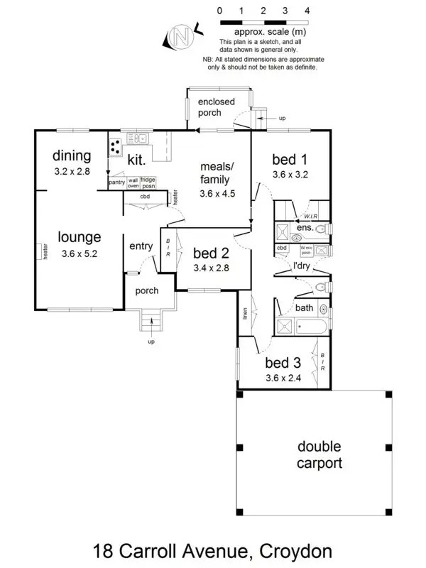 Floorplan of Homely house listing, 18 Carroll Avenue, Croydon VIC 3136