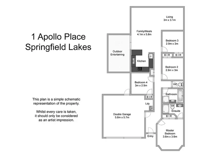 Floorplan of Homely house listing, 1 Apollo Place, Springfield Lakes QLD 4300