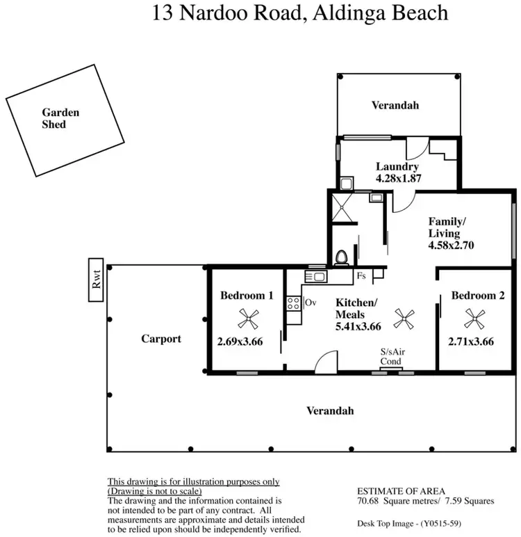 Floorplan of Homely house listing, 13 Nardoo Road, Aldinga Beach SA 5173