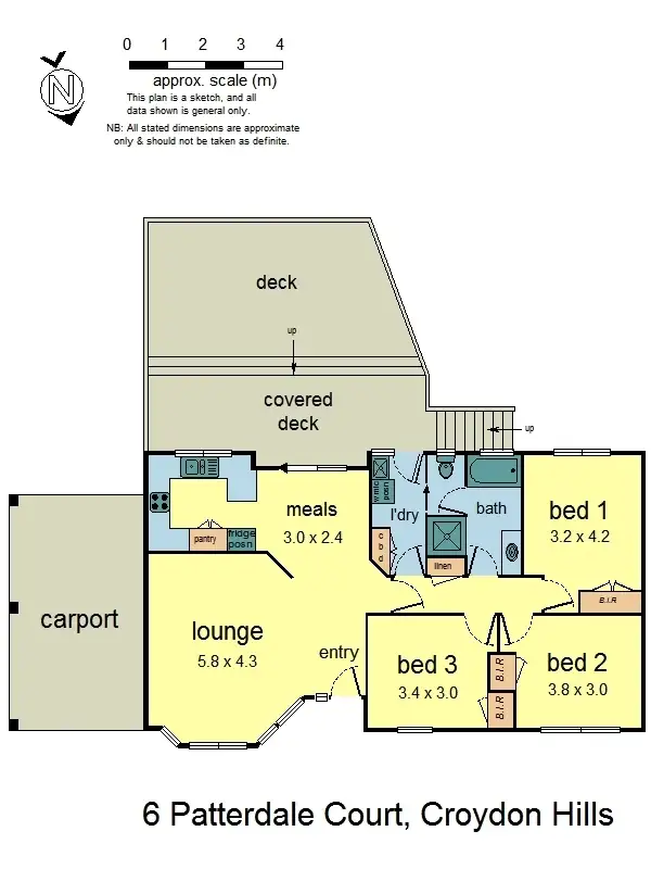 Floorplan of Homely house listing, 6 Patterdale Court, Croydon Hills VIC 3136