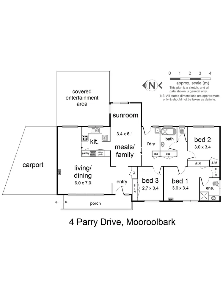 Floorplan of Homely house listing, 4 Parry Drive, Mooroolbark VIC 3138