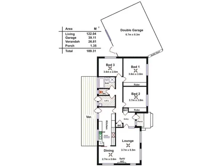 Floorplan of Homely house listing, 18 Jirra Place, Modbury North SA 5092