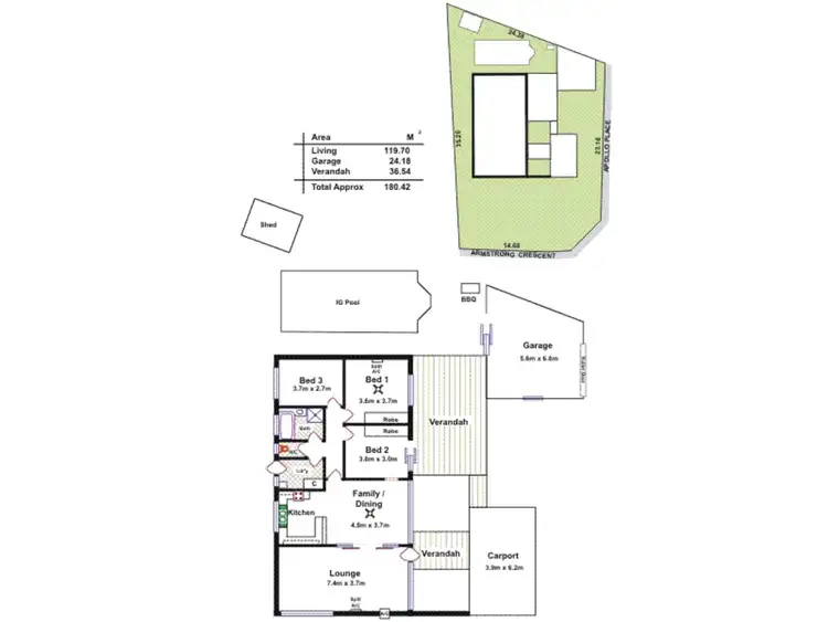 Floorplan of Homely house listing, 14 Armstrong Crescent, Modbury North SA 5092