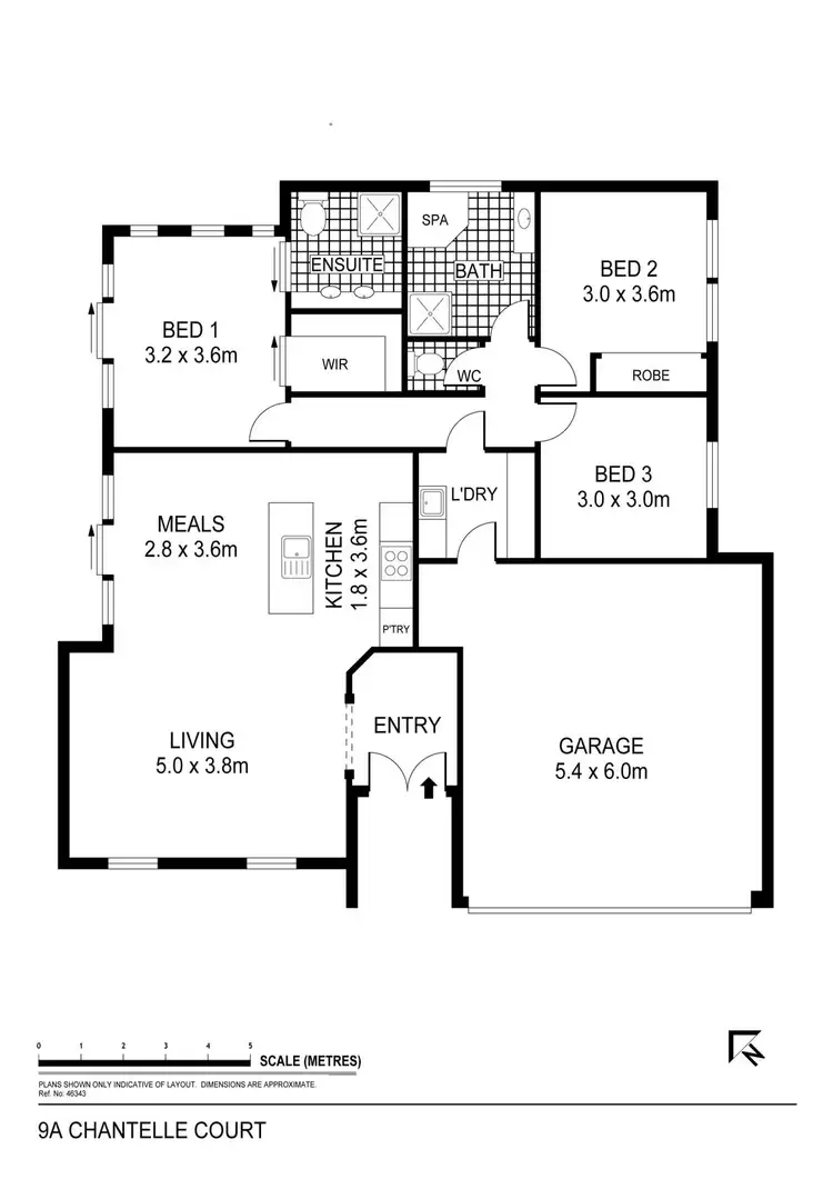 Floorplan of Homely house listing, 9A Chantelle Court, Kangaroo Flat VIC 3555