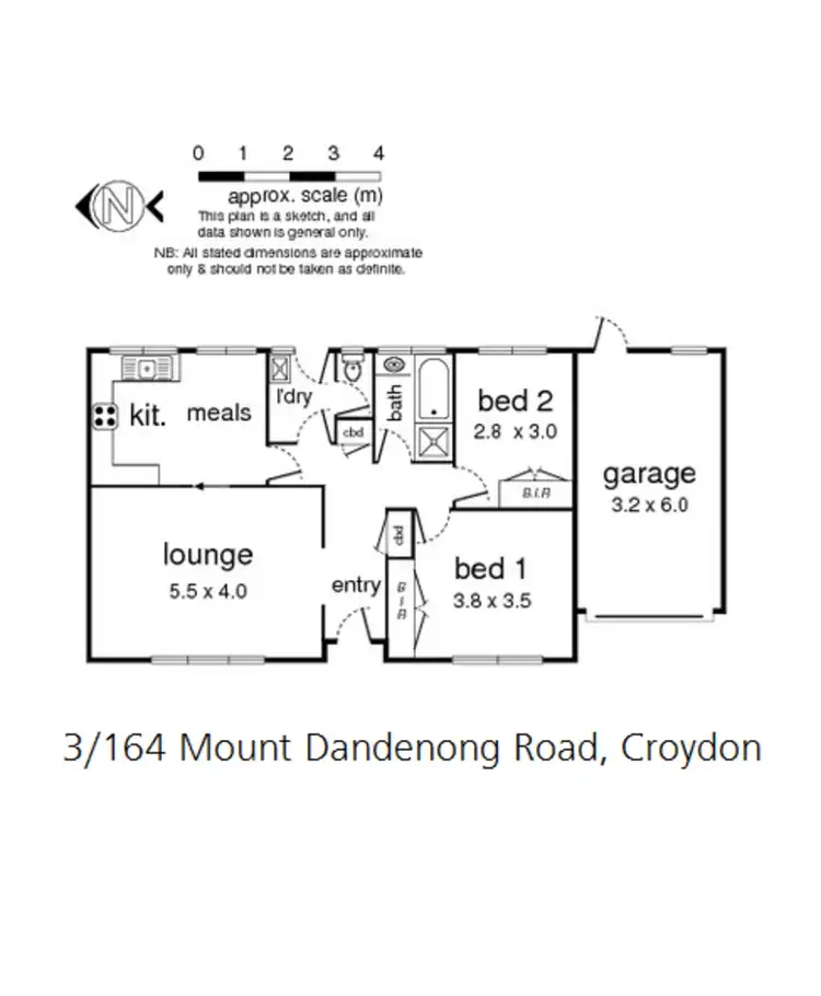 Floorplan of Homely unit listing, 3/164 Mount Dandenong Road, Croydon VIC 3136