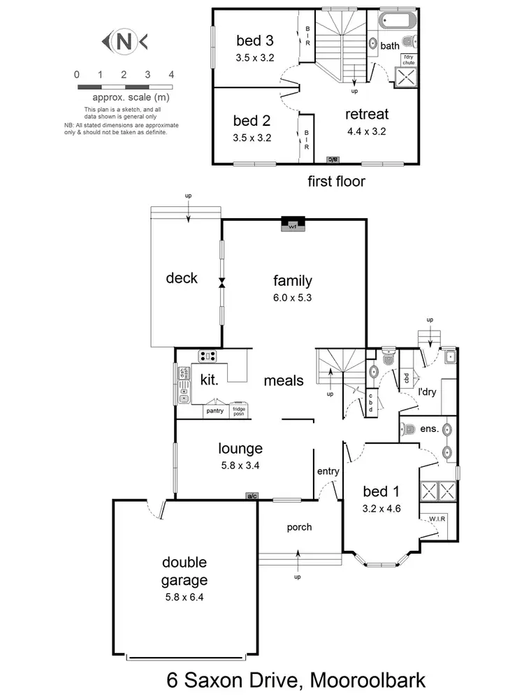Floorplan of Homely house listing, 6 Saxon Drive, Mooroolbark VIC 3138