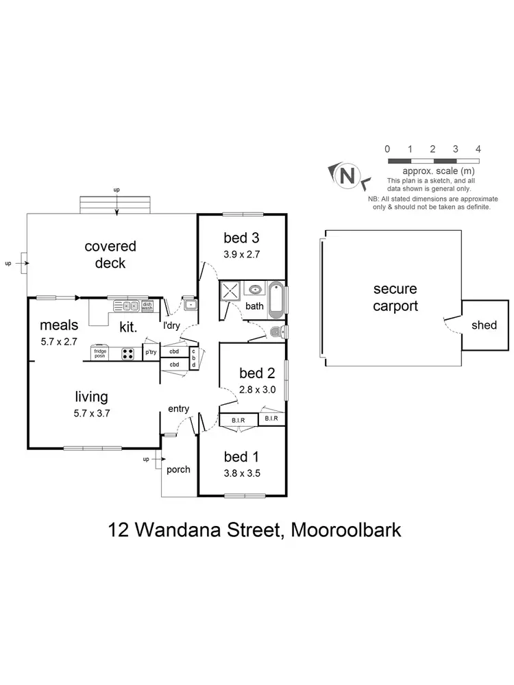 Floorplan of Homely house listing, 12 Wandana Street, Mooroolbark VIC 3138
